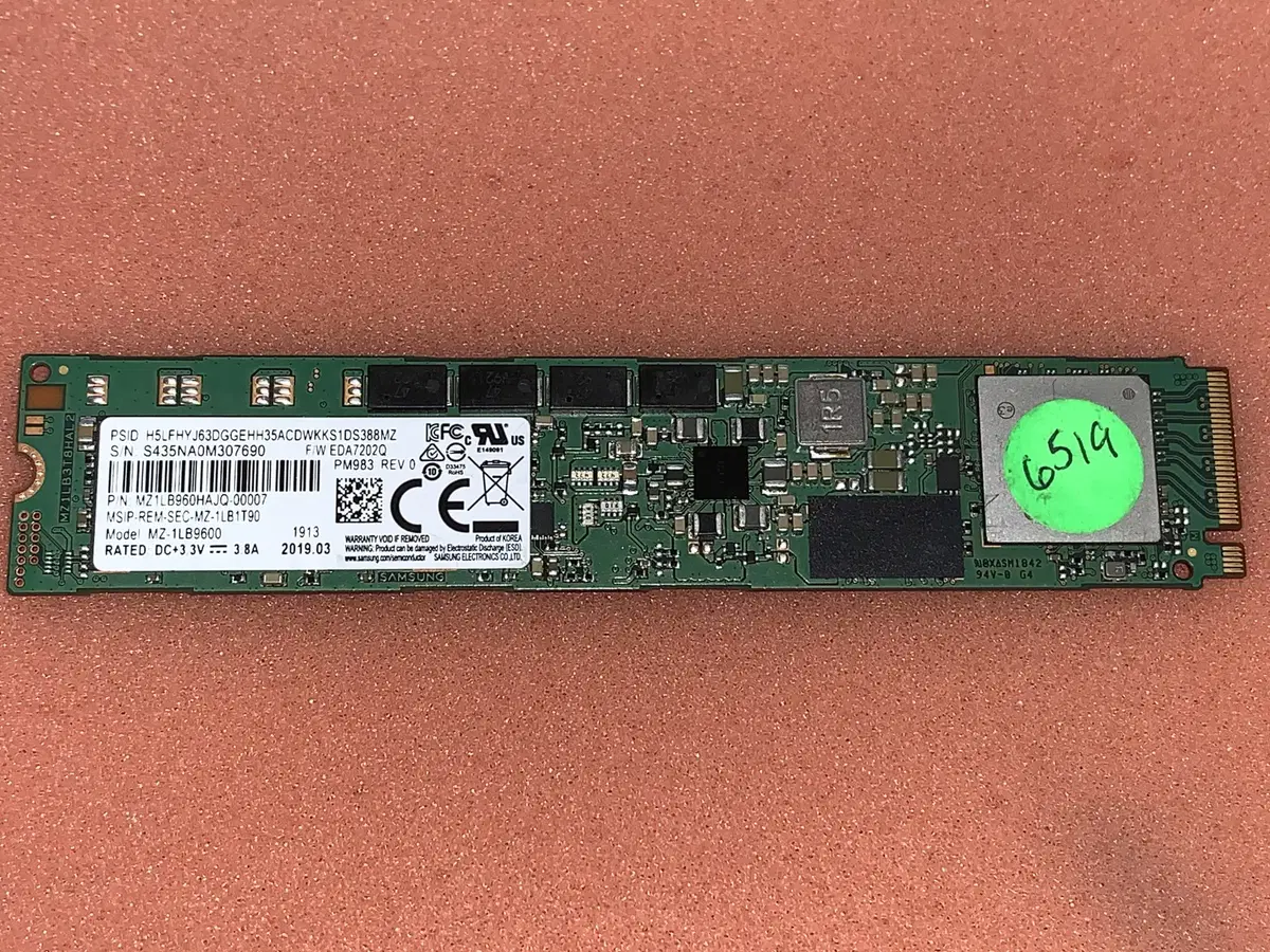 서버용 SSD 삼성PM983 1TB NVME PM9A1 980PRO